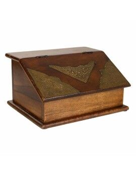 Caja-Joyero Alexandra House Living Marrón oscuro Latón Madera de mango 19 x 13 x 24 cm