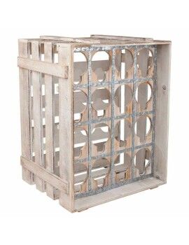 Botellero Alexandra House Living Natural Madera de abeto 55 x 32 x 41 cm 16 botellas Caja