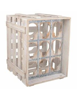 Botellero Alexandra House Living Natural Madera de abeto 43 x 32 x 33 cm 9 botellas Caja