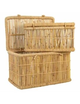 Conjunto de Cestos Alexandra House Living Natural Bambu Corda 52 x 40 x 70 cm 62 x 42 x 32 cm 2...