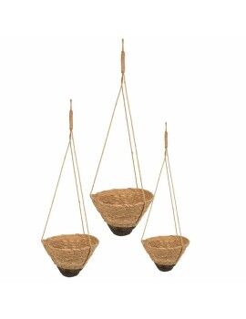 Conjunto de Cestos Alexandra House Living Fibra natural 30 x 19 x 30 cm 22 x 14 x 22 cm 26 x 16 x...