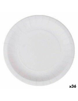 Set de Platos Algon Desechables Cartón Blanco 25 Piezas 20 cm (36 Unidades)