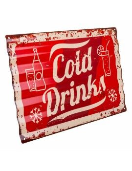 Placa de Parede Alexandra House Living Cold Drink Ferro 59 x 1 x 40 cm