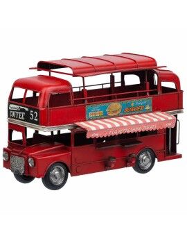 Figura Decorativa Alexandra House Living Vermelho Ferro ABS Autocarro 14 x 18 x 28 cm