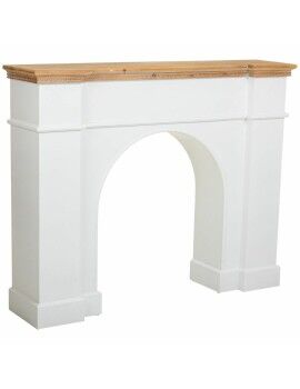 Frente de lareira Alexandra House Living Branco Madeira de abeto Madeira MDF 29 x 101 x 125 cm