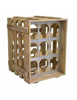 Botellero Alexandra House Living Natural Madera de abeto 32 x 43 x 33 cm 9 botellas Caja