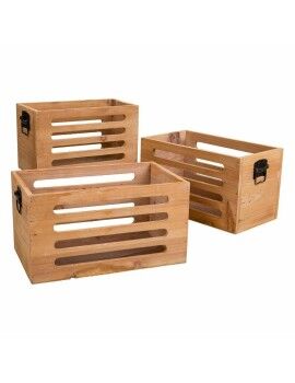 Caixas de arrumação Alexandra House Living Castanho Madeira de abeto 17 x 15 x 28 cm 25 x 13,5 x...