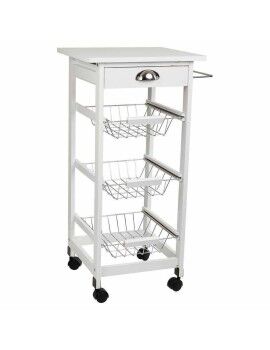 Carro de Cocina Alexandra House Living Blanco 37 x 82 x 40 cm