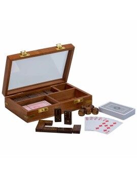 Conjunto de jogos tradicionais Alexandra House Living Castanho 12 x 5 x 15 cm 3 em 1