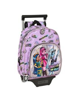 Mochila Escolar con Ruedas Monster High Best boos Lila 28 x 34 x 10 cm