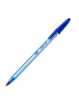 Caneta Bic Cristal Soft Transparente 1-2 mm Azul 50 Peças