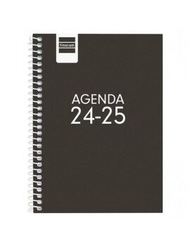 Agenda Finocam COOL Negro 1/8 12 x 16,4 cm 2024-2025