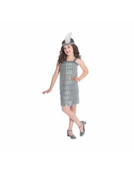 Fantasia para Crianças Silver Flapper 6-8 Anos Prateado (2 Peças)