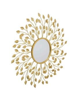 Espejo de pared Alexandra House Living Oro Metal Hierro Espejo 2 x 79 x 79 cm