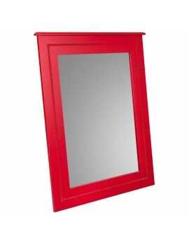 Espejo de pared Alexandra House Living Rojo Vidrio Madera de abeto 3 x 90 x 70 cm