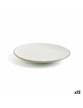 Plato Llano Ariane Terra Cerámica Beige (Ø 18 cm) (12 Unidades)