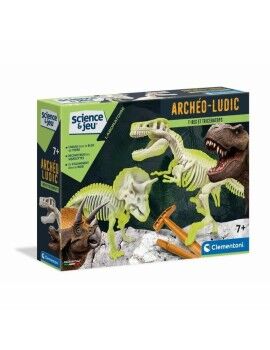 Dinosaurio Clementoni Archéo Ludic - T-Rex & Triceratops Phosphorescent 