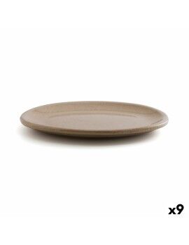 Fuente de Cocina Anaflor Vulcano Beige Cerámica 33 x 25 cm (9 Unidades)