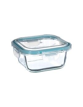 Lancheira 5five Simply Smart Azul Transparente Cristal 530 ml 13,8 x 13,8 x 6,8 cm