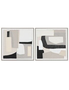 Pintura Home ESPRIT Abstrato Urbana 82,3 x 4,5 x 82,3 cm (2 Unidades)