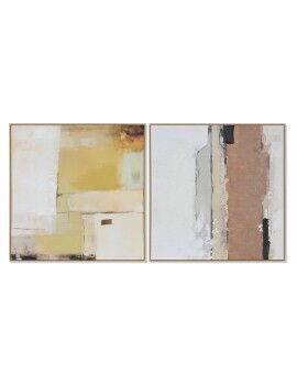 Pintura Home ESPRIT Abstrato Urbana 100 x 4 x 100 cm (2 Unidades)