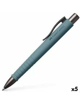 Bolígrafo Faber-Castell Poly Ball XB Recargable Gris (5 Unidades)