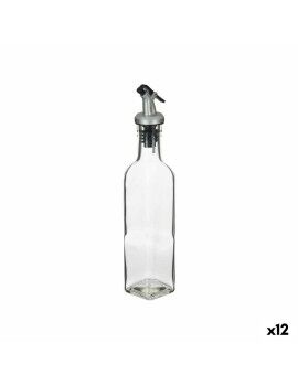 Aceitera Transparente Vidrio Acero 250 ml (12 Unidades)