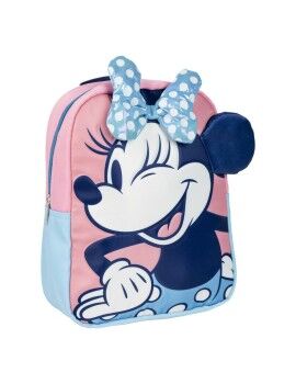 Mochila Escolar Minnie Mouse Cor de Rosa 22 x 28 x 9 cm