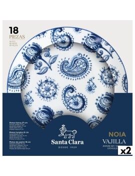 Vajilla Santa Clara Noia 18 Piezas Porcelana Redonda (2 Unidades)