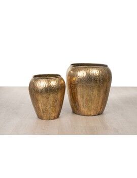 Conjunto de 2 Vasos Romimex Dourado Metal 49 x 50 x 49 cm