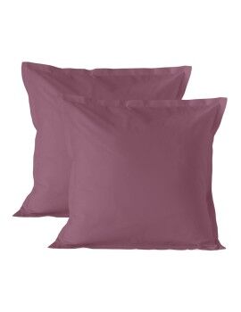 Funda de almohada HappyFriday BASIC Magenta 60 x 60 cm (2 Unidades)