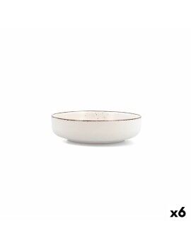 Plato Hondo Quid Duna Beige Cerámica 18,5 x 5,3 cm (6 Unidades)