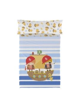 Conjunto de Lençóis HappyFriday Happynois Pirate Ship Multicolor Solteiro 2 Peças