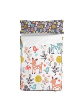 Capa de Edredão HappyFriday Moshi Moshi Woodland Multicolor 90 x 200 cm