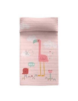 Colcha HappyFriday Moshi Moshi Multicolor 180 x 260 cm Flamimgo rosa