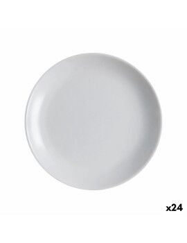 Plato de Postre Luminarc Diwali Gris Vidrio Vidrio templado (19 cm) (24 Unidades)