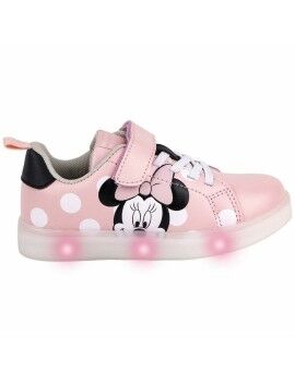 Zapatillas Deportivas con LED Minnie Mouse Velcro Rosa