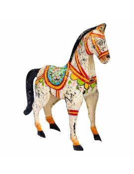 Figura Decorativa Alexandra House Living Madera de mango Caballo 7 x 24 x 22 cm