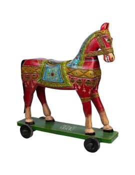 Figura Decorativa Alexandra House Living Madeira de mangueira Cavalo 36 x 96 x 86 cm