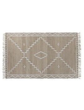 Alfombra Home ESPRIT Blanco Natural Boho 160 x 230 x 1 cm