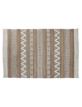 Alfombra Home ESPRIT Blanco Marrón Boho 160 x 230 x 1 cm