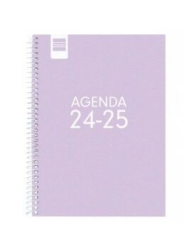 Agenda Finocam Cool Lila Cuarto 15,5 x 21,2 cm 2024-2025