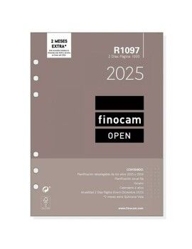 Recambio para Agenda Finocam OPEN R1097 2025 15,5 x 21,5 cm