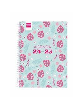 Agenda Finocam COOL Multicolor Cuarto 15,5 x 21,2 cm Selva 2024-2025