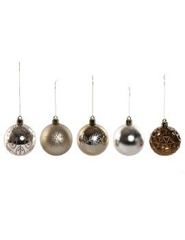 Bolas de Natal Home ESPRIT Bronze Polietileno 16 x 16 x 26 cm (25 Peças)