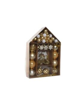 Bolas de Natal Home ESPRIT Dourado Polietileno 28 x 7 x 40 cm (70 piezas)