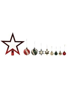 Bolas de Natal Home ESPRIT Vermelho Verde Polietileno 21 x 6,5 x 27 cm (53 Peças)