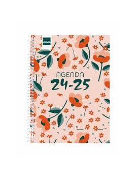 Agenda Finocam COOL Multicolor Cuarto 15,5 x 21,2 cm 2024-2025 Floral