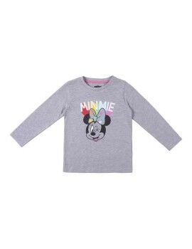 Camiseta de Manga Larga Infantil Minnie Mouse Gris