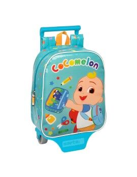 Mochila Escolar com Rodas CoComelon Back to class Azul